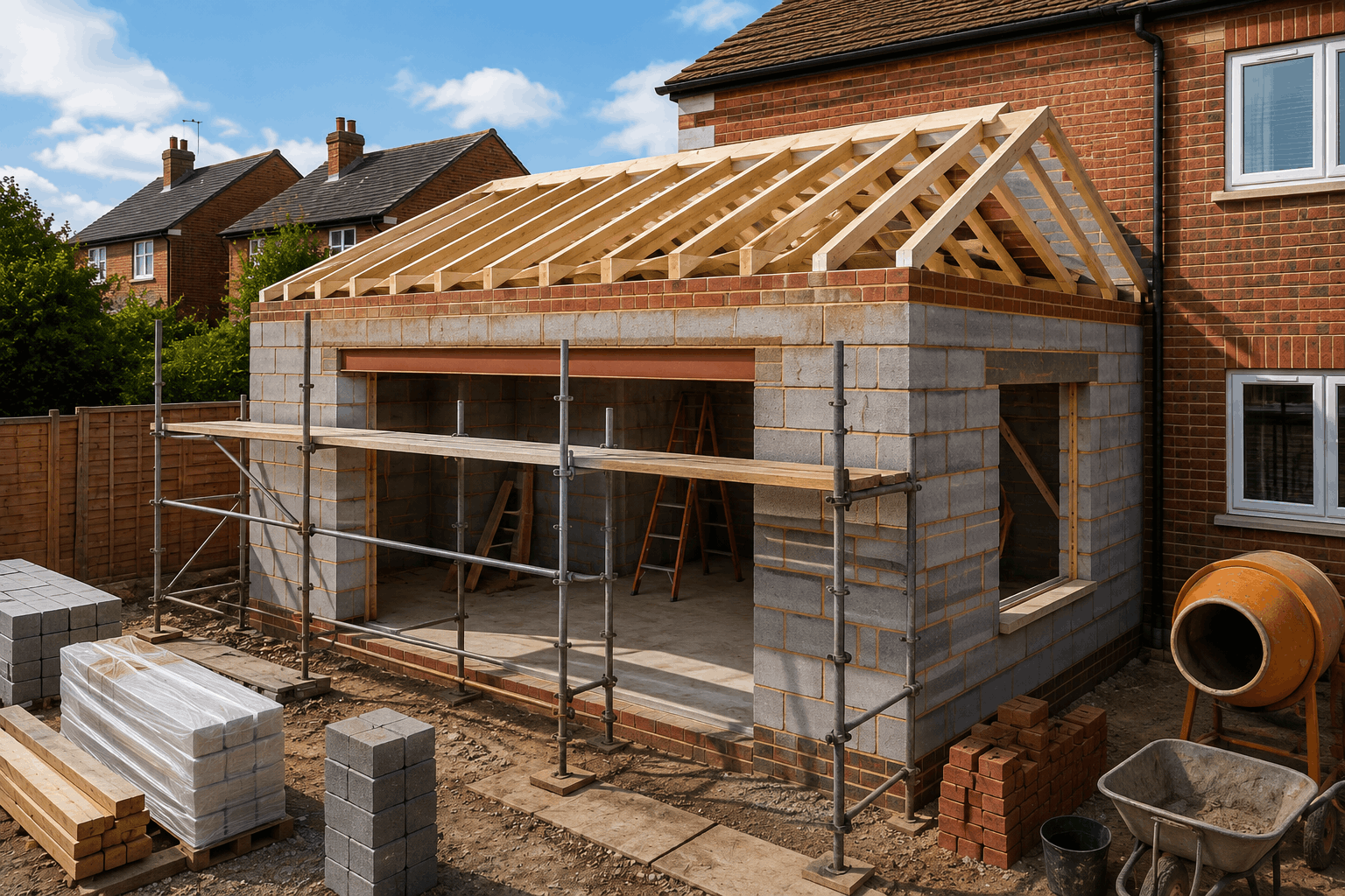 Home extension build over agreement construction project in London